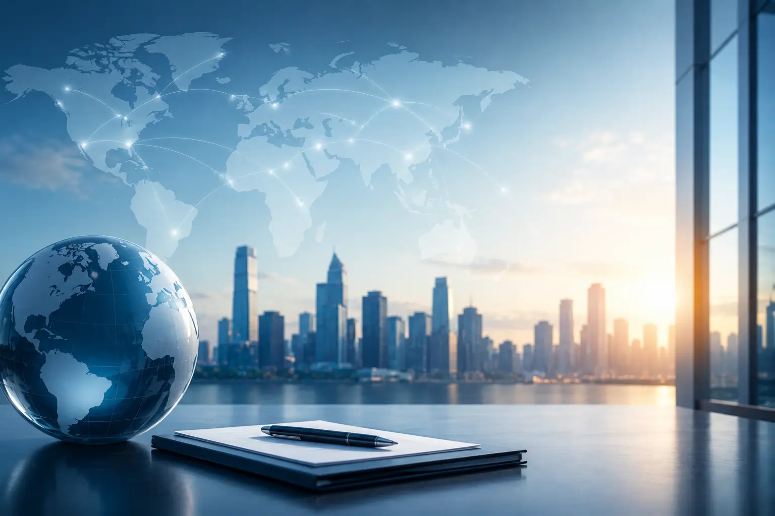 global trade finance concept representing SBLC, bank guarantees and international commerce