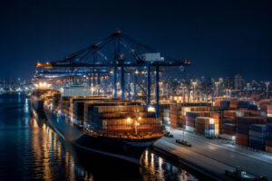 Global shipping infrastructure supporting international trade