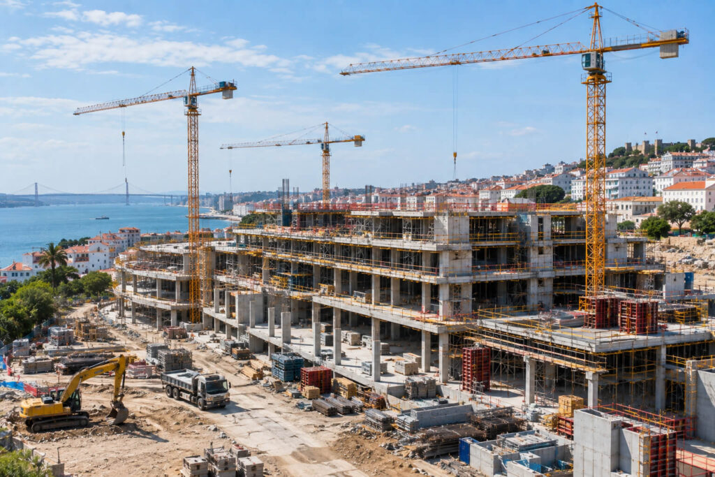 Projeto empresarial em construção em Portugal