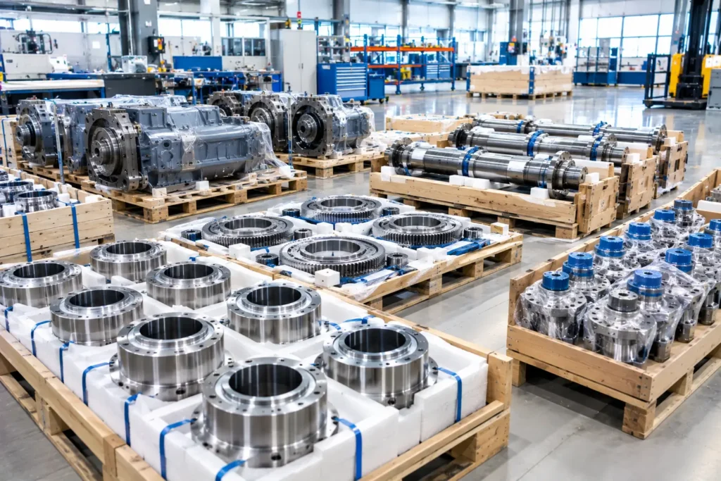 Managing FX Risk Without Losing Export Profit Margins 3 Industrial components prepared for export