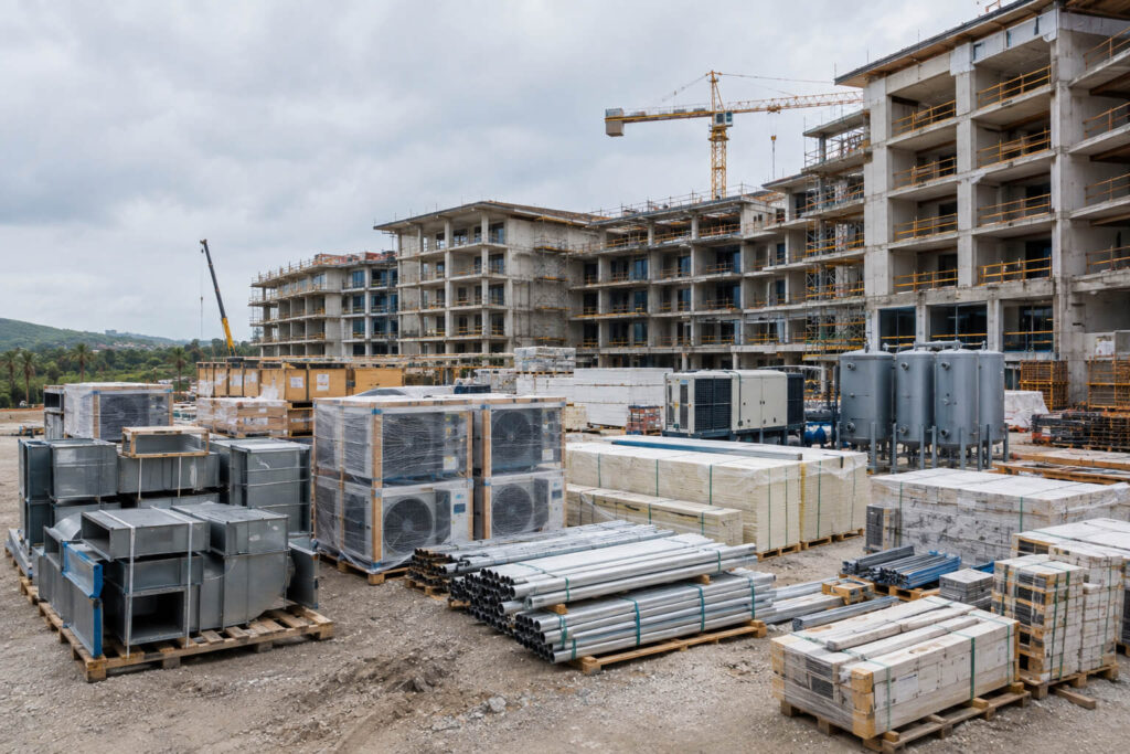 Alternative Financing Options for Hotel Developers When Bank Funding Is Limited 3 Construction materials prepared for hotel development
