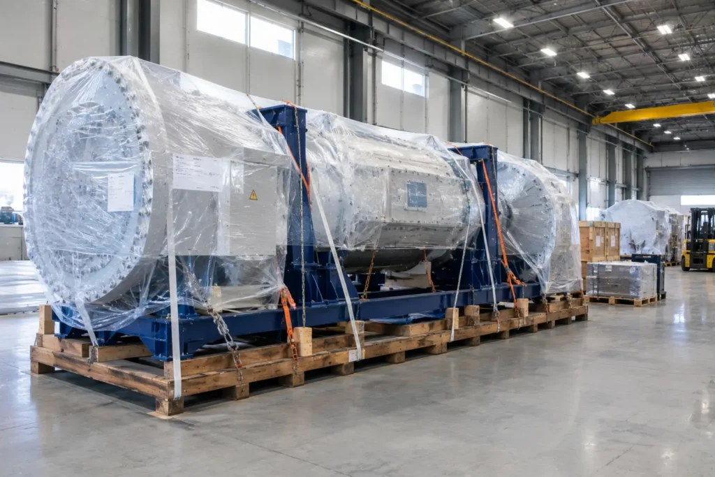 Industrial equipment ready for export