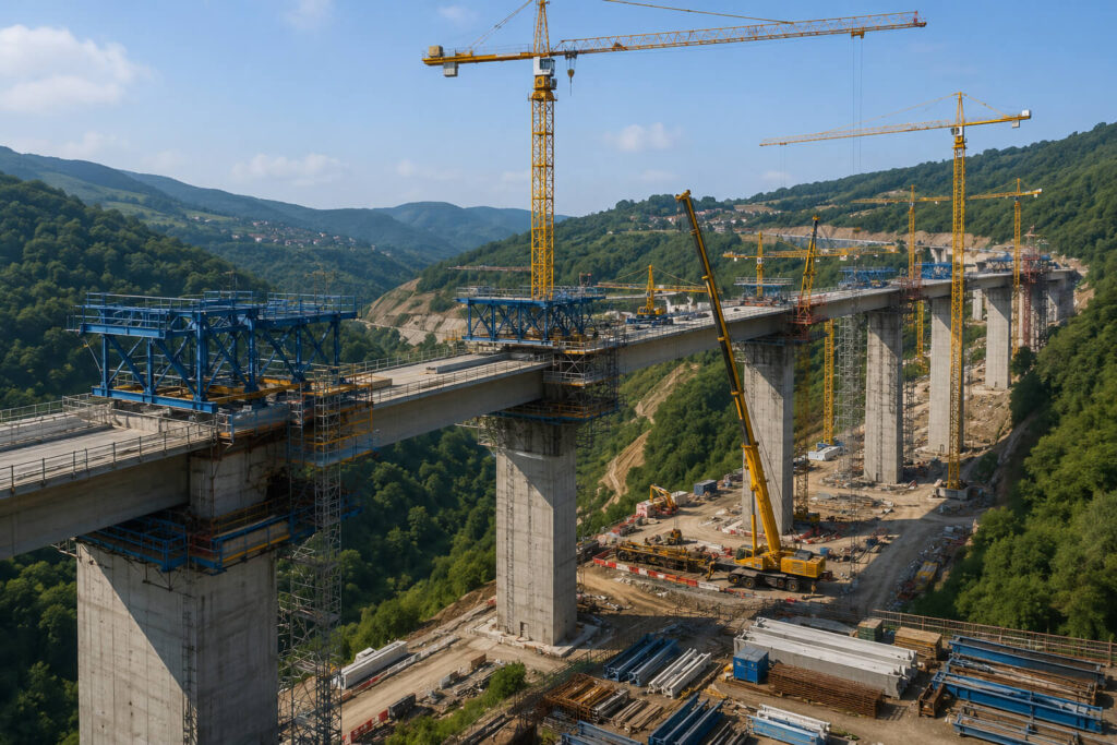 Grande progetto infrastrutturale in costruzione