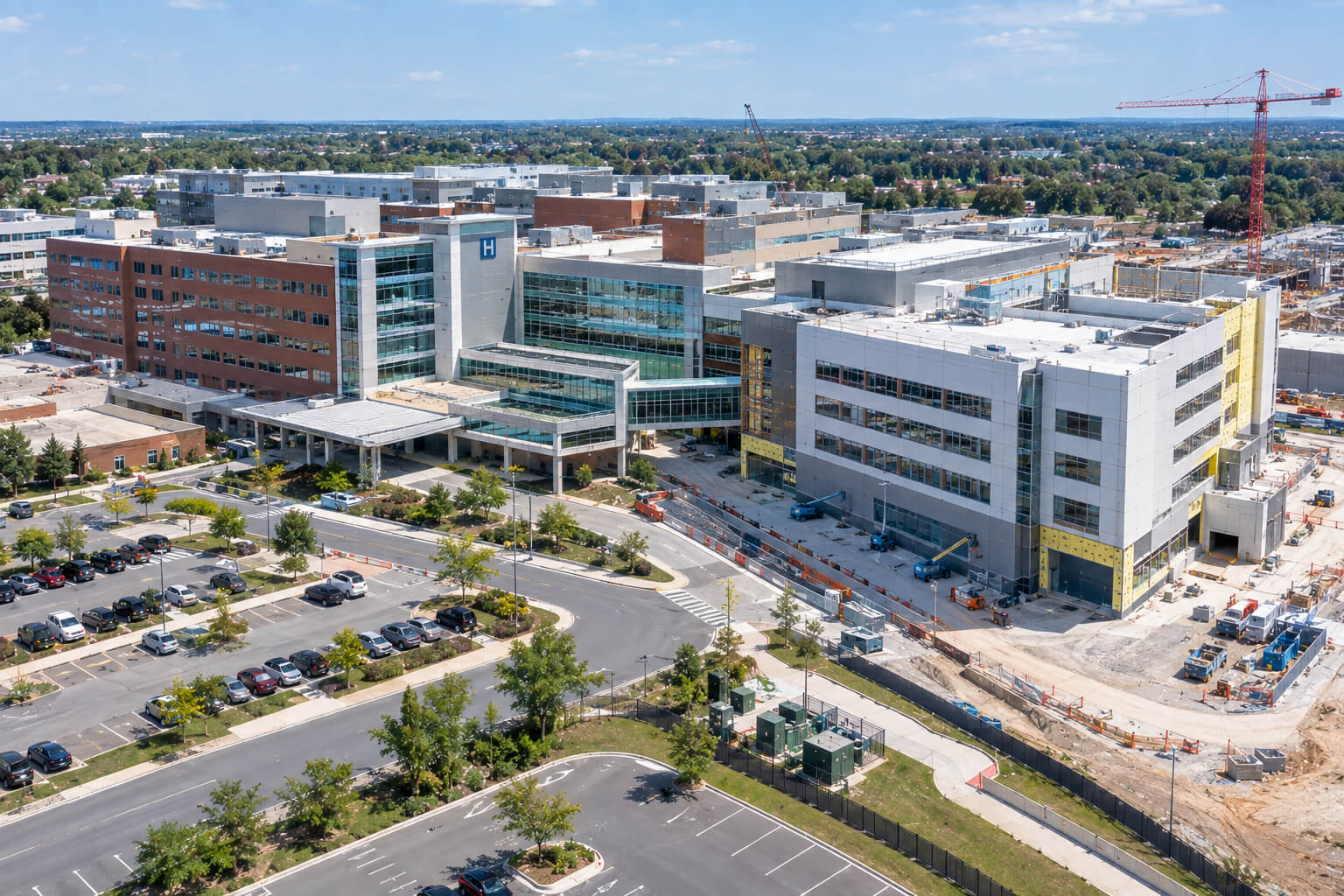 Hospital expansion under construction