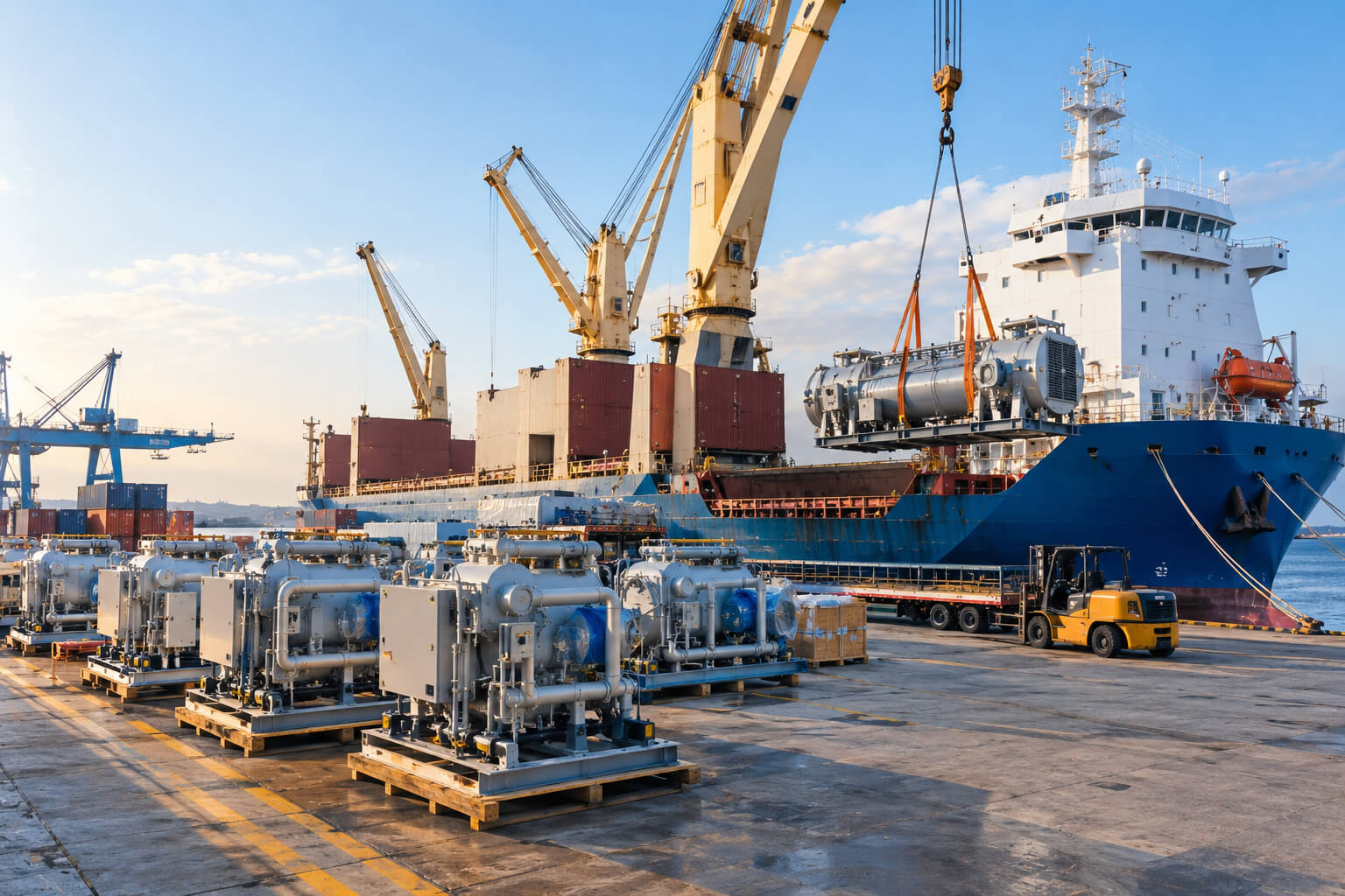 Fått ett internationellt projekt men saknar kapital? Så kan affären finansieras 1 Industrial equipment prepared for international export