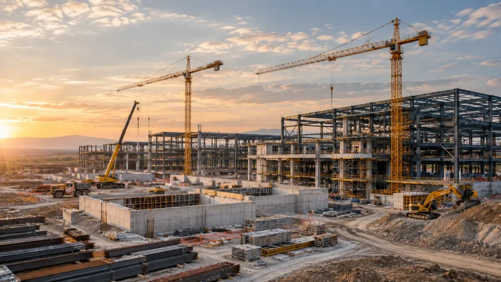 Industrial facility under construction for a major project