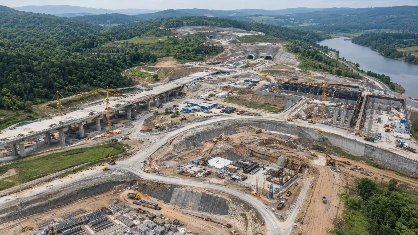 Large infrastructure development prepared for construction