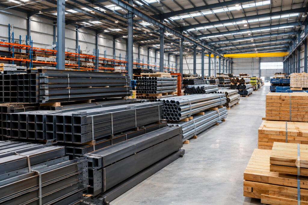 Construction materials ready for contract fulfilment