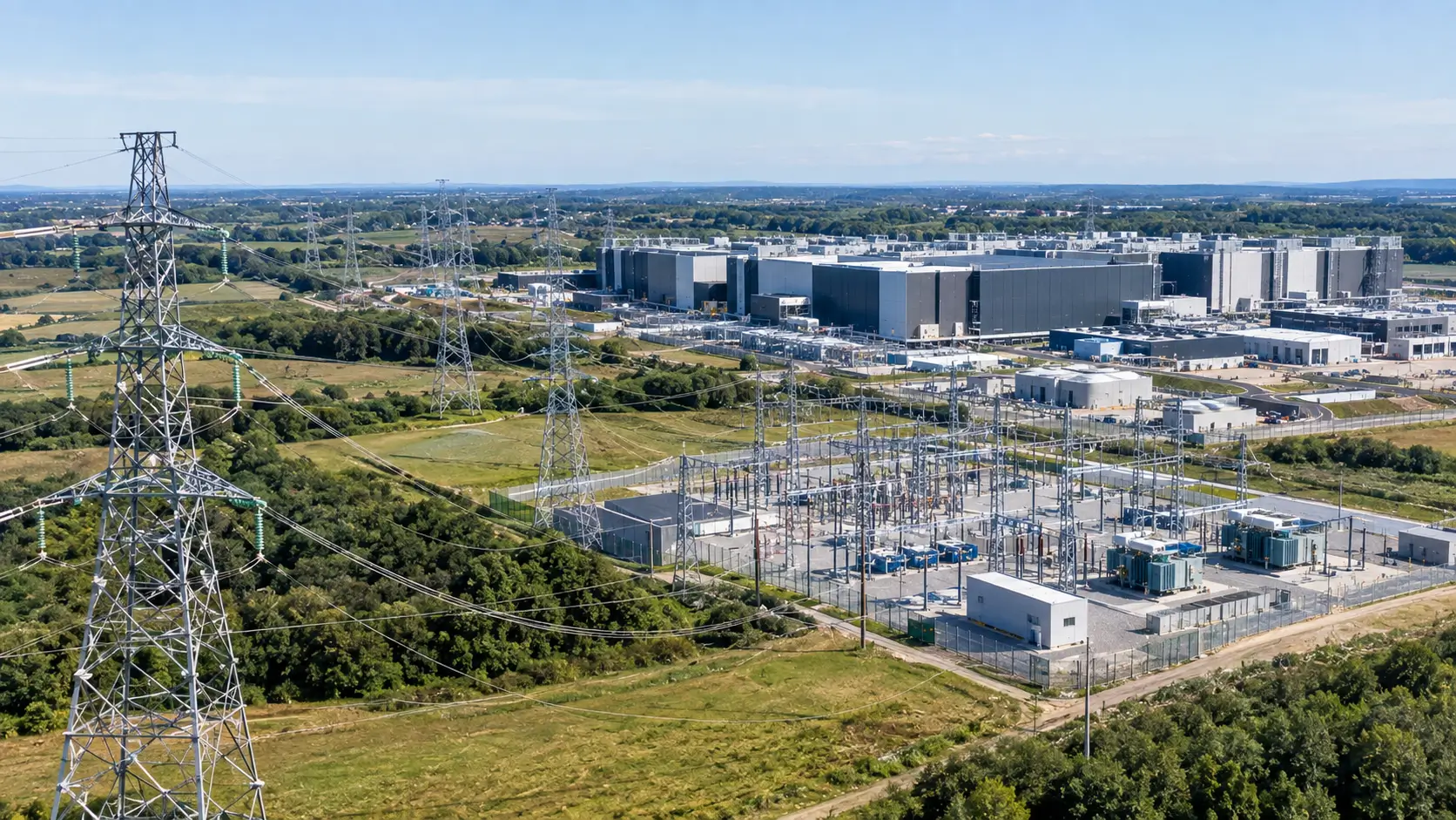 Power infrastructure near data centre