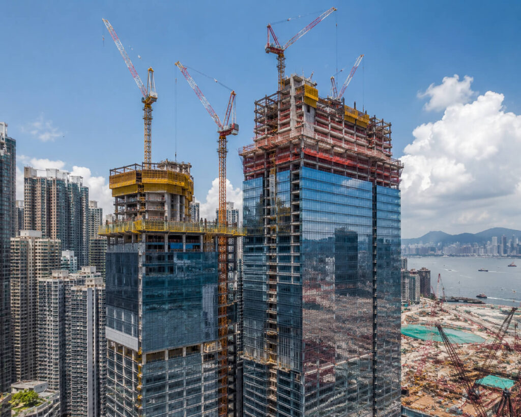 香港大型商業建築施工