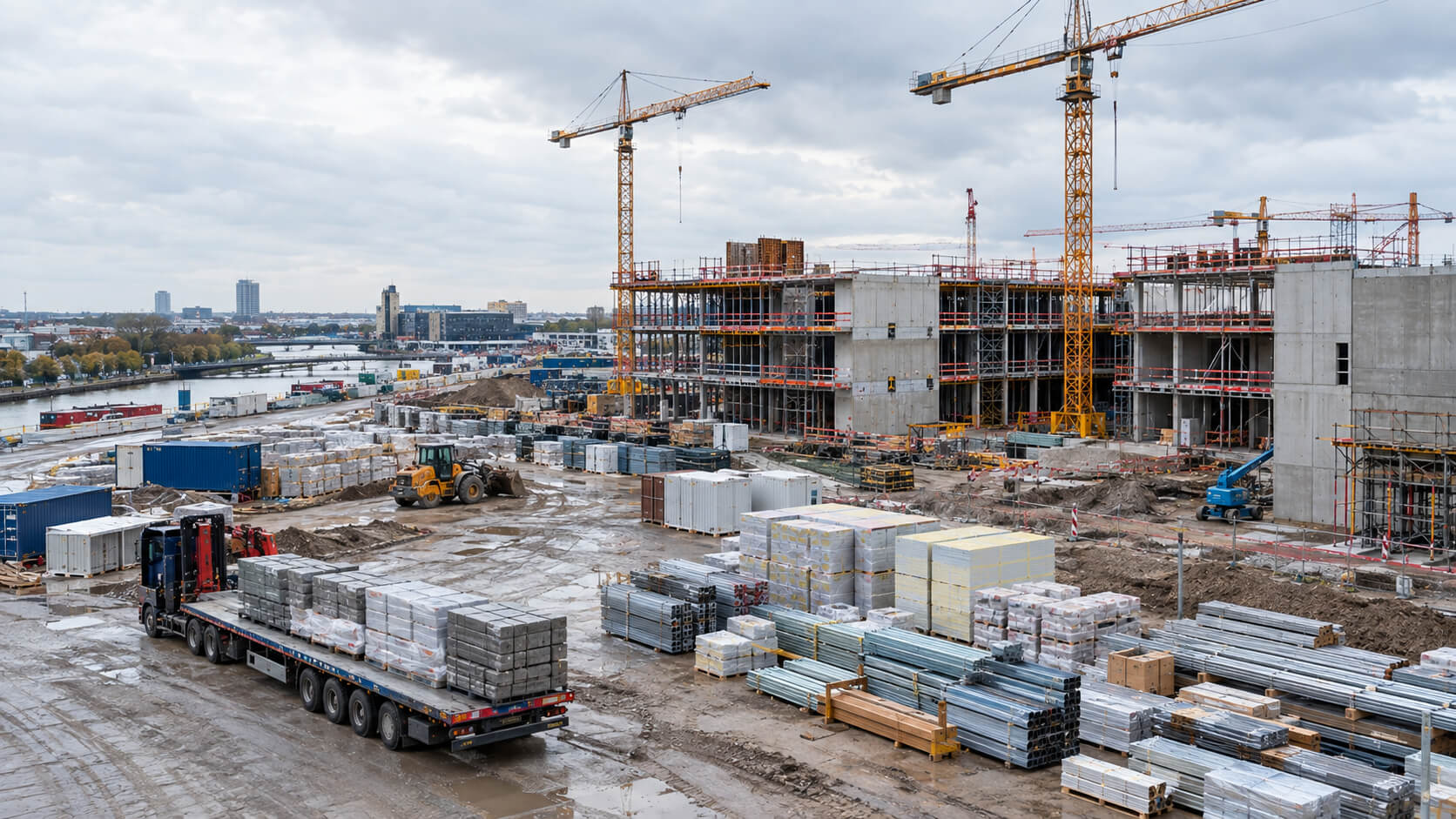 Een Nederlandse aannemer moet materiaal en onderaannemers betalen vóór de eerste termijnbetaling: welke financiering past hierbij?