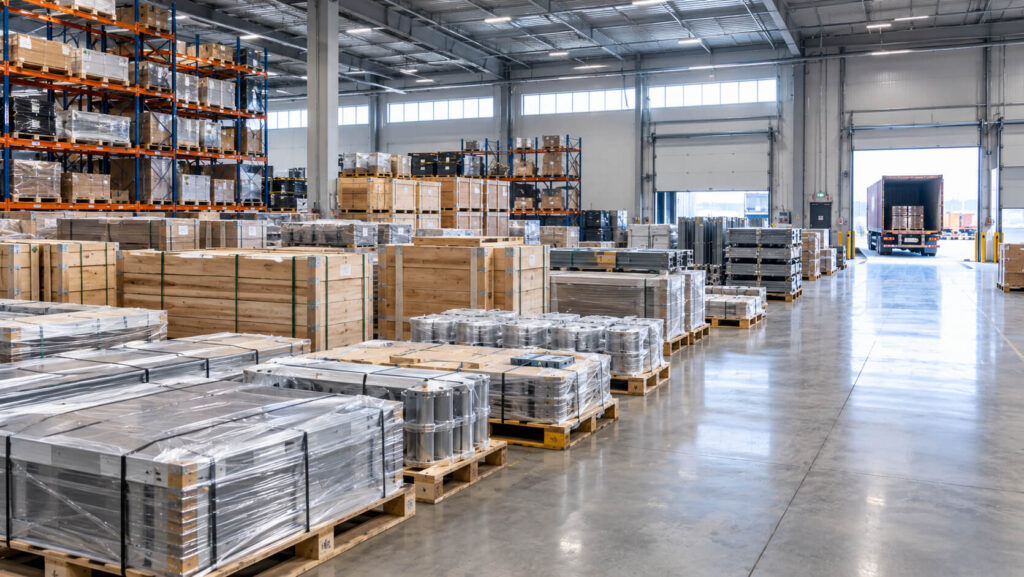 Export goods prepared for delivery under a commercial contract.